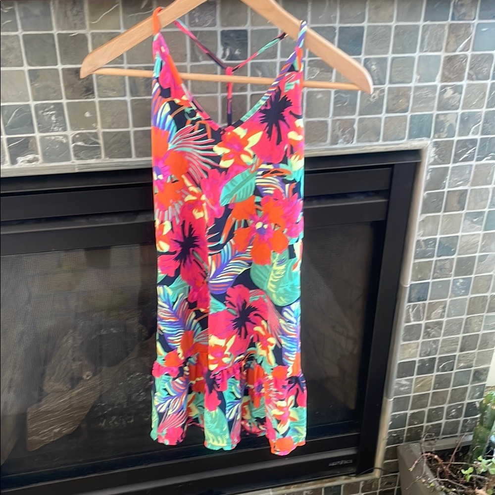 Vibrant Floral Spaghetti Strap Dress